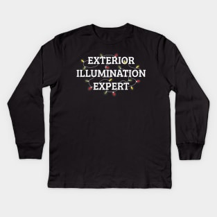 Exterior Illumination Expert Funny Christmas Lights Shirt Kids Long Sleeve T-Shirt